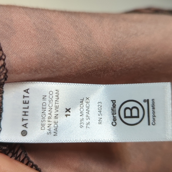 NWT Women's Athleta Santorini Thera Print Dress. Green, blush, & black. Sz 1x - Picture 5 of 7